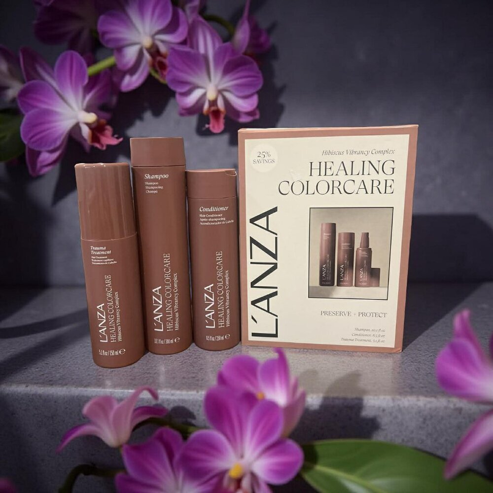 L’ANZA Healing ColorCare Preserves Color Set Shampoo Conditioner Trauma Treat